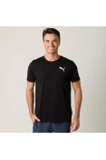 CAMISETA PUMA ACTIVE TEE MASCULINA - Preto/branco CAMISETA PUMA ACTIVE TEE MASCULINA - Preto/branco