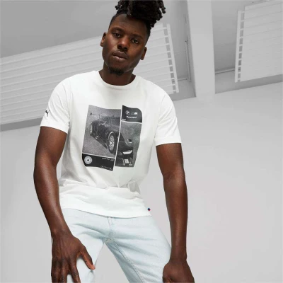 CAMISETA PUMA BMW MMS ESS CAR GRAPHIC TEE MASCULINA - Branco