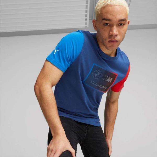 CAMISETA PUMA BMW MMS LOGO TEE MASCULINA - Azul