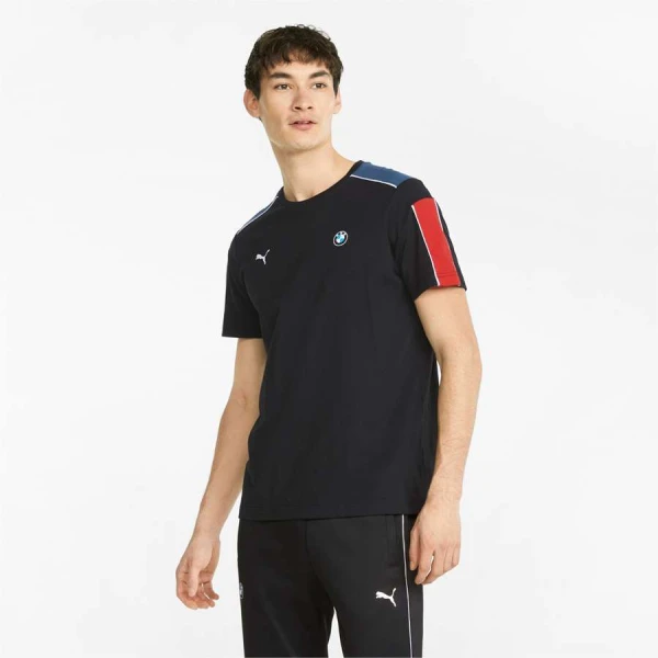 CAMISETA PUMA BMW MMS T7 TEE MASCULINA - Preto/azul CAMISETA PUMA BMW MMS T7 TEE MASCULINA - Preto/azul