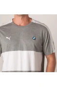 CAMISETA PUMA BMW MOTORSPORT T7 MASCULINA - Cinza/branco
