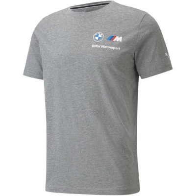 CAMISETA PUMA BMW MOTORSPORTS ESSENTIALS SMALL LOGO MASCULINA - Cinza CAMISETA PUMA BMW MOTORSPORTS ESSENTIALS SMALL LOGO MASCULINA - Cinza