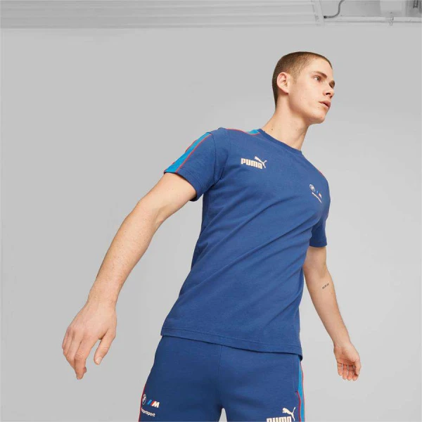 CAMISETA PUMA BMW MT7 TEE MASCULINO - Azul CAMISETA PUMA BMW MT7 TEE MASCULINO - Azul