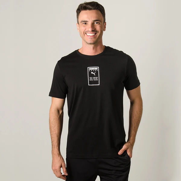 CAMISETA PUMA BRAND PLACED MASCULINA - Preto