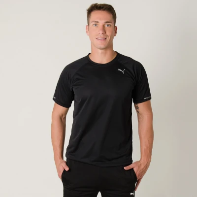 CAMISETA PUMA CORE RUN S/S TEE MASCULINA - Preto CAMISETA PUMA CORE RUN S/S TEE MASCULINA - Preto