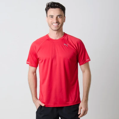 CAMISETA PUMA CORE RUN S/S TEE MASCULINA - Vermelho CAMISETA PUMA CORE RUN S/S TEE MASCULINA - Vermelho