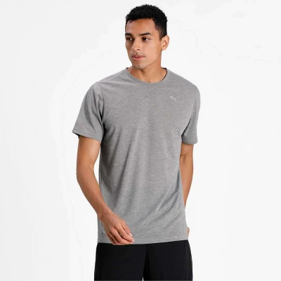 CAMISETA PUMA DE TREINO HEATHER CAT MASCULINA - Grafite CAMISETA PUMA DE TREINO HEATHER CAT MASCULINA - Grafite