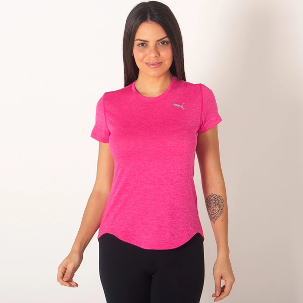 CAMISETA PUMA EPIC HEATHER S/S TEE FEMININA - Rosa CAMISETA PUMA EPIC HEATHER S/S TEE FEMININA - Rosa