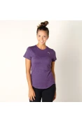 CAMISETA PUMA EPIC HEATHER S/S TEE FEMININA - Roxo CAMISETA PUMA EPIC HEATHER S/S TEE FEMININA - Roxo
