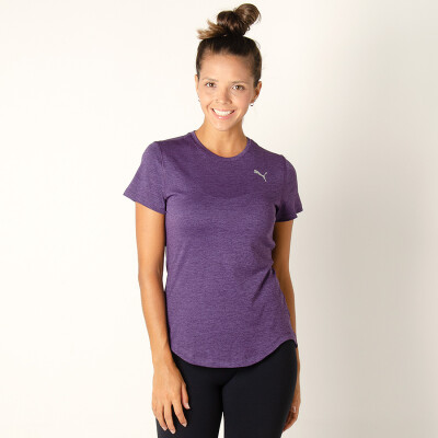 CAMISETA PUMA EPIC HEATHER S/S TEE FEMININA - Roxo