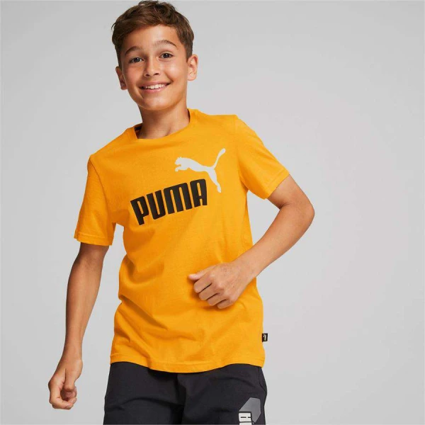 CAMISETA PUMA ESS+2 COL LOGO TEE INFANTIL - Laranja