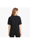 CAMISETA PUMA ESS CROPPED LOGO TEE FEMININA - Preto CAMISETA PUMA ESS CROPPED LOGO TEE FEMININA - Preto