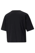 CAMISETA PUMA ESS CROPPED LOGO TEE FEMININA - Preto CAMISETA PUMA ESS CROPPED LOGO TEE FEMININA - Preto