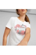 CAMISETA PUMA ESS+ FLOWER POWER TEE FEMININA - Branco CAMISETA PUMA ESS+ FLOWER POWER TEE FEMININA - Branco