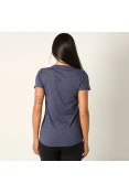 CAMISETA PUMA ESS LOGO HEATHER TEE FEMININA - Azul CAMISETA PUMA ESS LOGO HEATHER TEE FEMININA - Azul