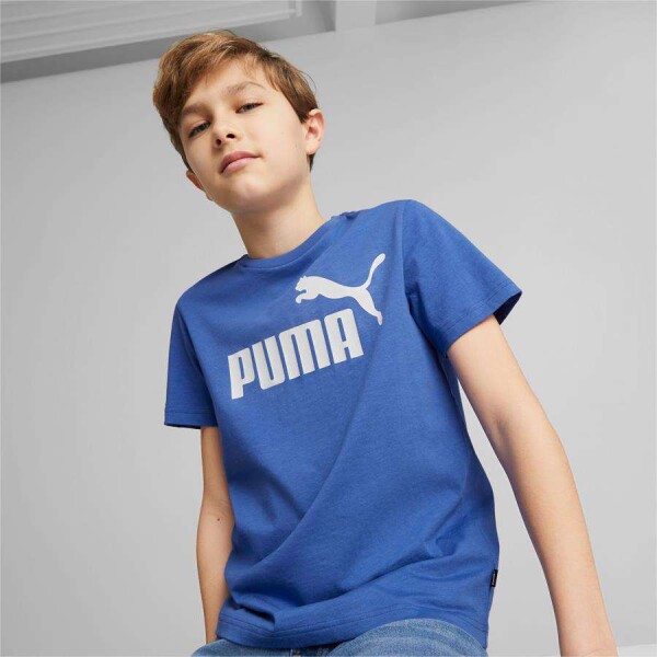 CAMISETA PUMA ESS LOGO TEE INFANTIL - Azul
