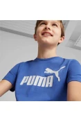CAMISETA PUMA ESS LOGO TEE INFANTIL - Azul