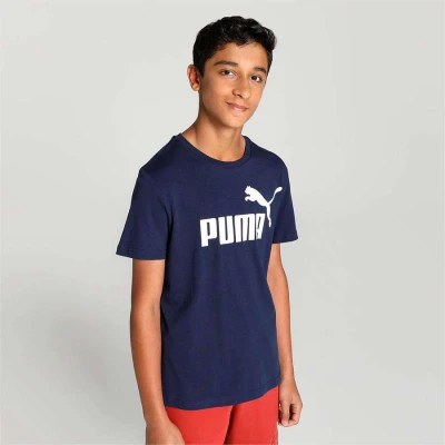 CAMISETA PUMA ESS LOGO TEE INFANTIL - Marinho