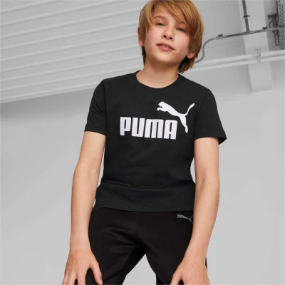 CAMISETA PUMA ESS LOGO TEE INFANTIL - Preto