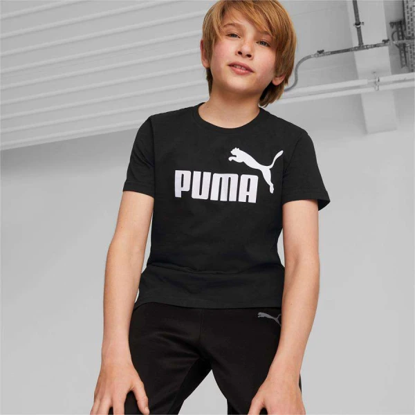 CAMISETA PUMA ESS LOGO TEE INFANTIL - Preto