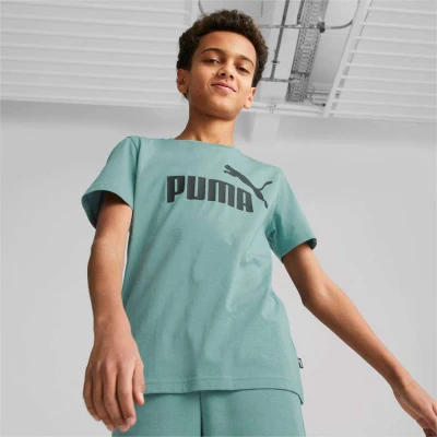 CAMISETA PUMA ESS LOGO TEE INFANTIL - Verde