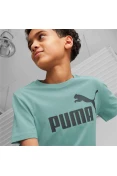 CAMISETA PUMA ESS LOGO TEE INFANTIL - Verde