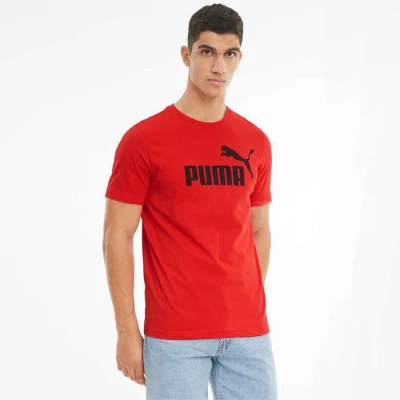 CAMISETA PUMA ESS LOGO TEE MASCULINA - Vermelho CAMISETA PUMA ESS LOGO TEE MASCULINA - Vermelho