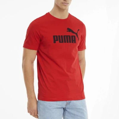 CAMISETA PUMA ESS LOGO TEE MASCULINA - Vermelho/preto CAMISETA PUMA ESS LOGO TEE MASCULINA - Vermelho/preto