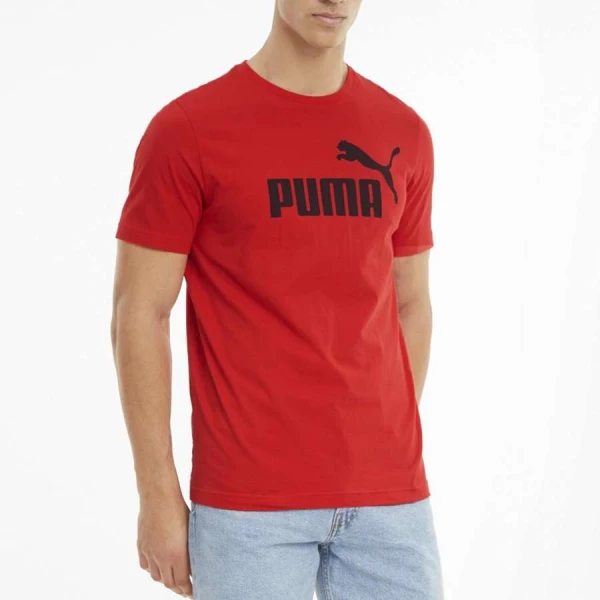 CAMISETA PUMA ESS LOGO TEE MASCULINA - Vermelho/preto CAMISETA PUMA ESS LOGO TEE MASCULINA - Vermelho/preto