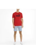 CAMISETA PUMA ESS LOGO TEE MASCULINA - Vermelho/preto CAMISETA PUMA ESS LOGO TEE MASCULINA - Vermelho/preto