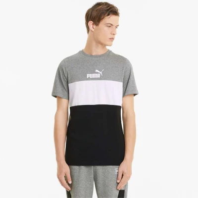 CAMISETA PUMA ESS+ TEE MASCULINO - Cinza/preto CAMISETA PUMA ESS+ TEE MASCULINO - Cinza/preto