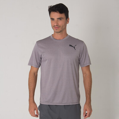 CAMISETA PUMA ESSENTIAL PURETECH HEATHER MASCULINA - Grafite CAMISETA PUMA ESSENTIAL PURETECH HEATHER MASCULINA - Grafite