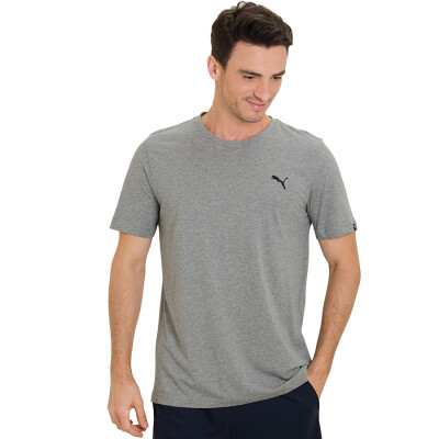 CAMISETA PUMA ESSENTIAL SS TEE MASCULINA - Cinza CAMISETA PUMA ESSENTIAL SS TEE MASCULINA - Cinza