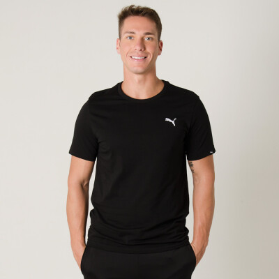 CAMISETA PUMA ESSENTIAL SS TEE MASCULINA - Preto CAMISETA PUMA ESSENTIAL SS TEE MASCULINA - Preto