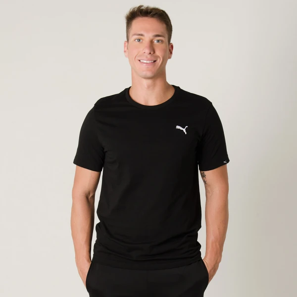CAMISETA PUMA ESSENTIAL SS TEE MASCULINA - Preto CAMISETA PUMA ESSENTIAL SS TEE MASCULINA - Preto