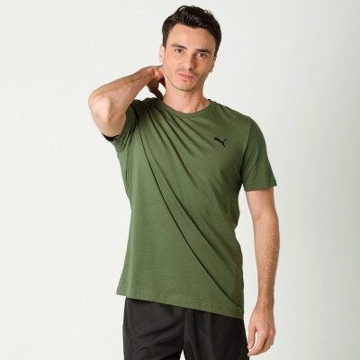 CAMISETA PUMA ESSENTIAL SS TEE MASCULINA - Verde CAMISETA PUMA ESSENTIAL SS TEE MASCULINA - Verde