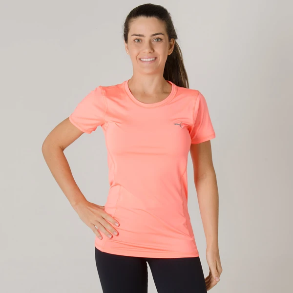 CAMISETA PUMA ESSENTIAL TEE FEMININA - Salmao CAMISETA PUMA ESSENTIAL TEE FEMININA - Salmao