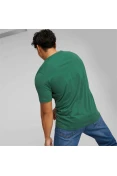 CAMISETA PUMA ESSENTIALS+ 2 COLOUR LOGO MASCULINA - Verde/branco