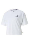 CAMISETA PUMA ESSENTIALS CROPPED SMALL LOGO FEMININO - Branco CAMISETA PUMA ESSENTIALS CROPPED SMALL LOGO FEMININO - Branco