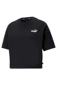 CAMISETA PUMA ESSENTIALS CROPPED SMALL LOGO FEMININO - Preto CAMISETA PUMA ESSENTIALS CROPPED SMALL LOGO FEMININO - Preto