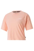 CAMISETA PUMA ESSENTIALS CROPPED SMALL LOGO FEMININO - Salmao CAMISETA PUMA ESSENTIALS CROPPED SMALL LOGO FEMININO - Salmao