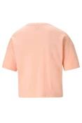 CAMISETA PUMA ESSENTIALS CROPPED SMALL LOGO FEMININO - Salmao CAMISETA PUMA ESSENTIALS CROPPED SMALL LOGO FEMININO - Salmao