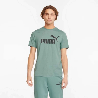 CAMISETA PUMA ESSENTIALS HEATHER MASCULINA - Verde CAMISETA PUMA ESSENTIALS HEATHER MASCULINA - Verde