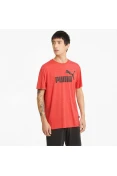 CAMISETA PUMA ESSENTIALS HEATHER MASCULINA - Vermelho CAMISETA PUMA ESSENTIALS HEATHER MASCULINA - Vermelho