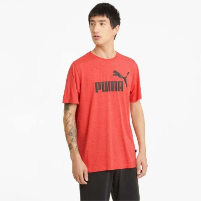 CAMISETA PUMA ESSENTIALS HEATHER MASCULINA - Vermelho CAMISETA PUMA ESSENTIALS HEATHER MASCULINA - Vermelho