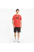 CAMISETA PUMA ESSENTIALS HEATHER MASCULINA - Vermelho CAMISETA PUMA ESSENTIALS HEATHER MASCULINA - Vermelho