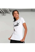 CAMISETA PUMA ESSENTIALS LOGO FEMININA INFANTIL - Branco