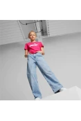 CAMISETA PUMA ESSENTIALS LOGO FEMININA INFANTIL - Pink