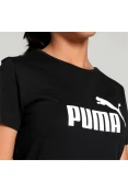 CAMISETA PUMA ESSENTIALS LOGO FEMININA INFANTIL - Preto