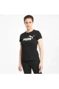 CAMISETA PUMA ESSENTIALS LOGO FEMININA - Preto CAMISETA PUMA ESSENTIALS LOGO FEMININA - Preto